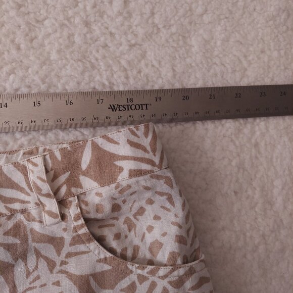 Tommy Bahama Relax Skirt Linen Lace Fern White Khaki Women's Sz 16 NWT - Picture 12 of 14